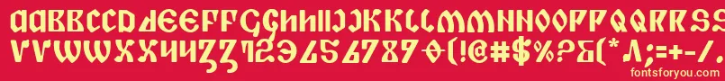 Piperb Font – Yellow Fonts on Red Background