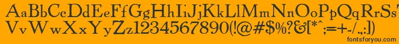 Powellantique Font – Black Fonts on Orange Background