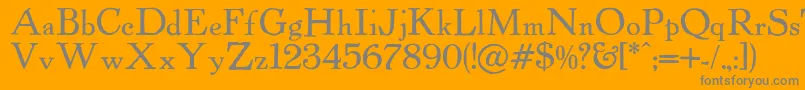 Powellantique-Schriftart – Graue Schriften auf orangefarbenem Hintergrund