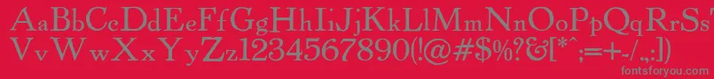 Powellantique Font – Gray Fonts on Red Background