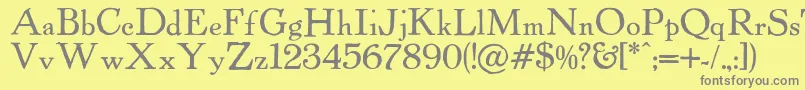 Powellantique Font – Gray Fonts on Yellow Background
