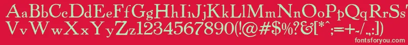 Powellantique Font – Green Fonts on Red Background