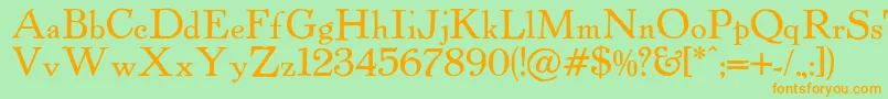Powellantique Font – Orange Fonts on Green Background