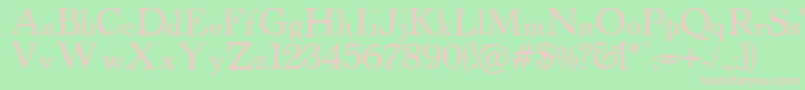 Powellantique Font – Pink Fonts on Green Background