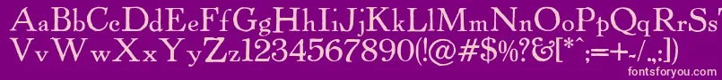 Powellantique Font – Pink Fonts on Purple Background