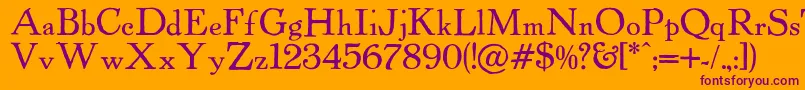 Powellantique Font – Purple Fonts on Orange Background
