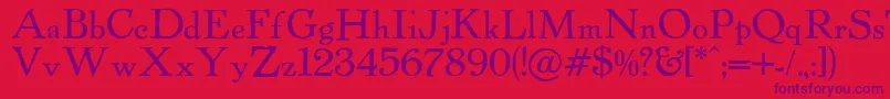 Powellantique Font – Purple Fonts on Red Background