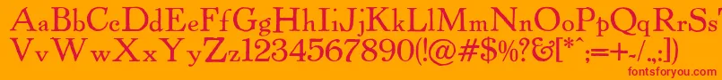 Powellantique Font – Red Fonts on Orange Background