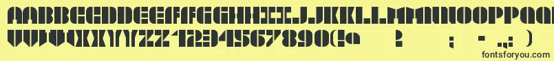 TextboxStencilmd Font – Black Fonts on Yellow Background
