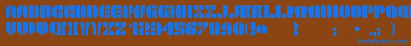 TextboxStencilmd Font – Blue Fonts on Brown Background