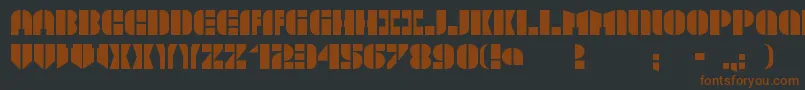 TextboxStencilmd Font – Brown Fonts on Black Background