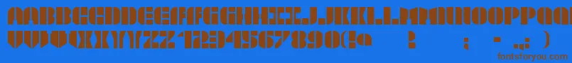 TextboxStencilmd Font – Brown Fonts on Blue Background