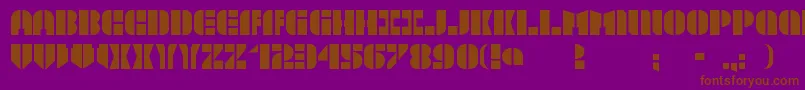 TextboxStencilmd Font – Brown Fonts on Purple Background