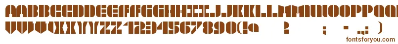 Шрифт TextboxStencilmd – коричневые шрифты на белом фоне