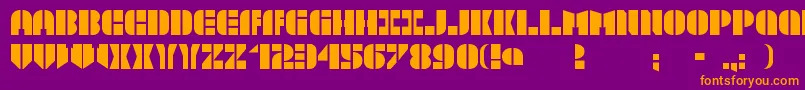 TextboxStencilmd Font – Orange Fonts on Purple Background
