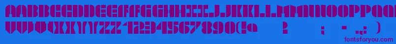 TextboxStencilmd Font – Purple Fonts on Blue Background