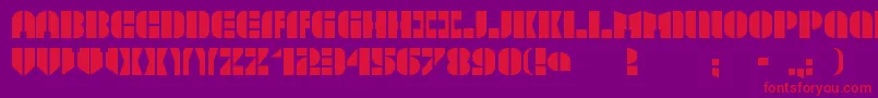 TextboxStencilmd Font – Red Fonts on Purple Background