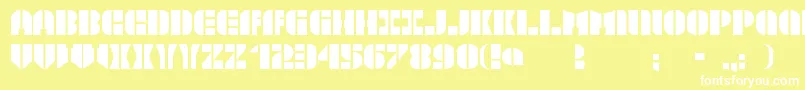 TextboxStencilmd Font – White Fonts on Yellow Background