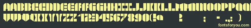 TextboxStencilmd Font – Yellow Fonts on Black Background