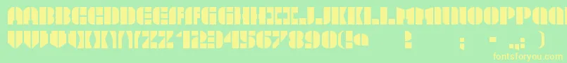 TextboxStencilmd Font – Yellow Fonts on Green Background