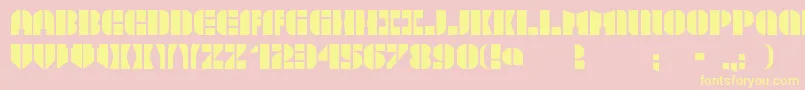 TextboxStencilmd Font – Yellow Fonts on Pink Background