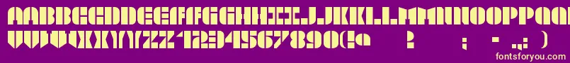 TextboxStencilmd Font – Yellow Fonts on Purple Background