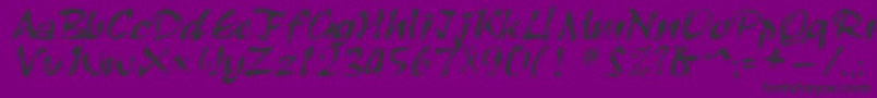 Roughbrush Font – Black Fonts on Purple Background