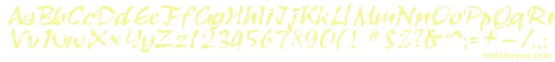 Roughbrush-Schriftart – Gelbe Schriften
