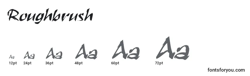 Roughbrush Font Sizes