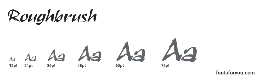 Größen der Schriftart Roughbrush