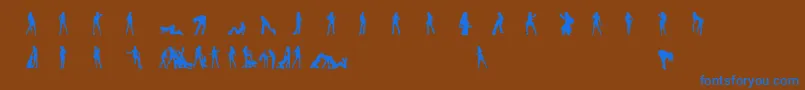 Czcionka N0rp – niebieskie czcionki na brązowym tle
