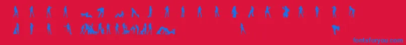 フォントN0rp – 赤い背景に青い文字