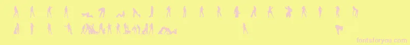 N0rp Font – Pink Fonts on Yellow Background