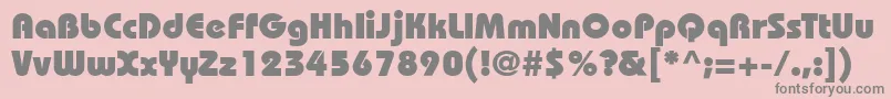 Bahamah0 Font – Gray Fonts on Pink Background