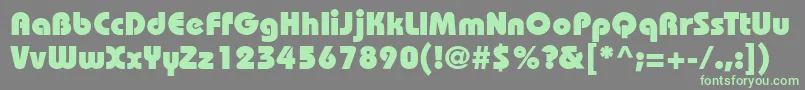 Bahamah0-fontti – vihreät fontit harmaalla taustalla