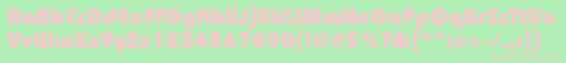 Bahamah0 Font – Pink Fonts on Green Background