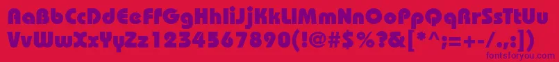 Bahamah0 Font – Purple Fonts on Red Background