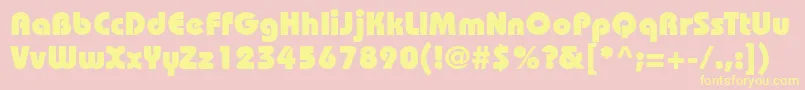 Bahamah0 Font – Yellow Fonts on Pink Background