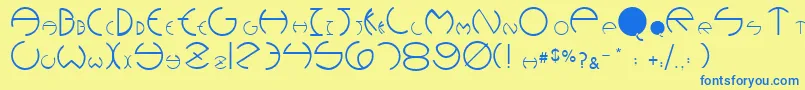 En savoir plus sur la police RoundersRegular Police RoundersRegular – polices bleues sur fond jaune