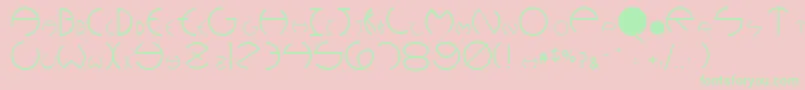 RoundersRegular Font – Green Fonts on Pink Background