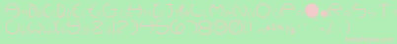 RoundersRegular Font – Pink Fonts on Green Background