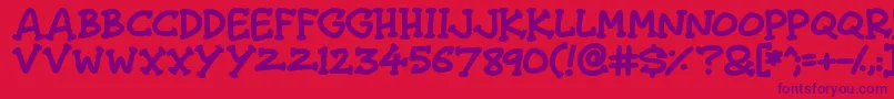 Shenanigans Font – Purple Fonts on Red Background