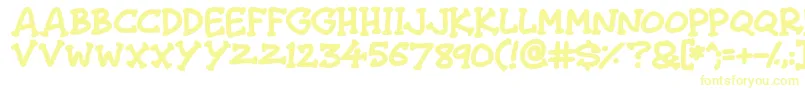 Shenanigans Font – Yellow Fonts on White Background