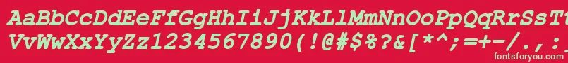 Co1251bi Font – Green Fonts on Red Background