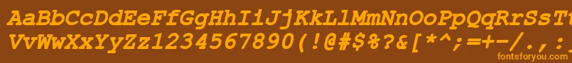 Co1251bi Font – Orange Fonts on Brown Background