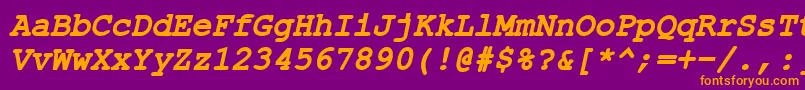 Co1251bi Font – Orange Fonts on Purple Background