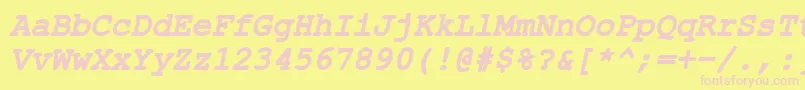 Co1251bi Font – Pink Fonts on Yellow Background