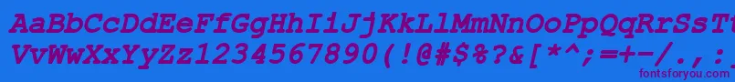Co1251bi Font – Purple Fonts on Blue Background