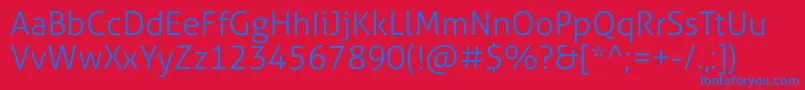 AllerStdLt Font – Blue Fonts on Red Background