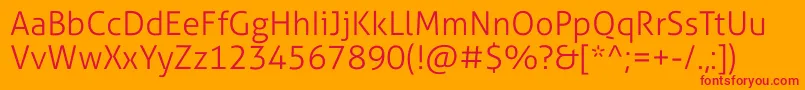 AllerStdLt Font – Red Fonts on Orange Background